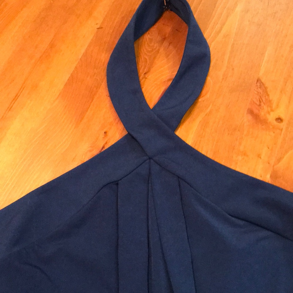 Express Navy Knit Halter SZ: Small - Picture 2 of 6